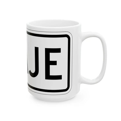Toll plate es (Puerto Rico) (Road Sign) White Coffee Mug - Go Mug Yourself