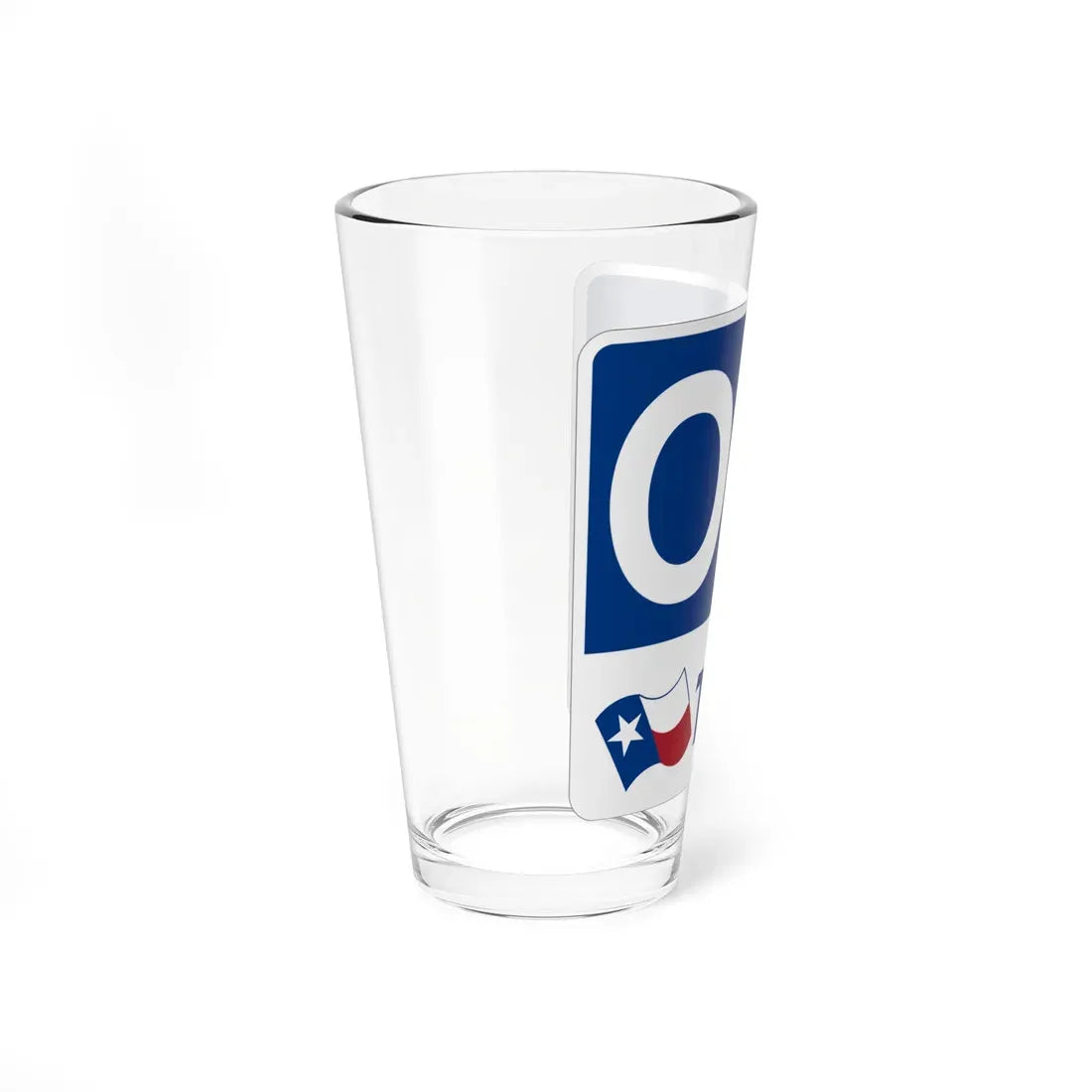Toll Texas 00 new template (Texas) (Road Sign) Pint Glass 16oz - Go Mug Yourself