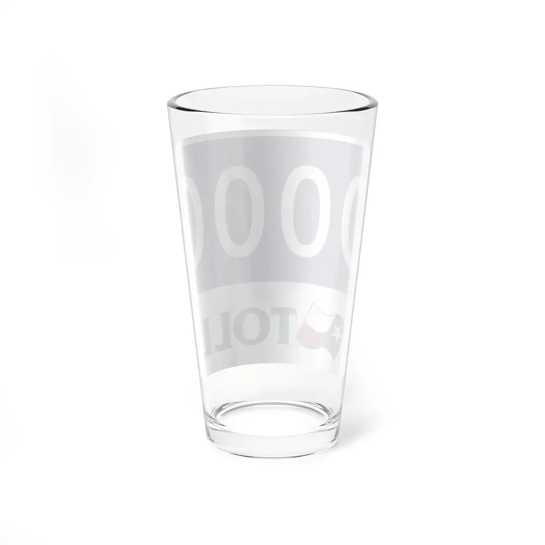 Toll Texas 0000 new template (Texas) (Road Sign) Pint Glass 16oz - Go Mug Yourself