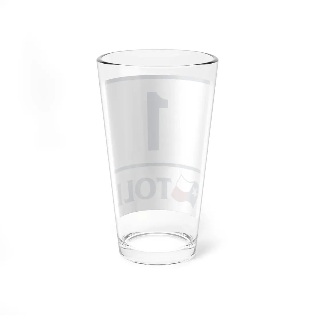 Toll Texas 1 (Texas) (Road Sign) Pint Glass 16oz - Go Mug Yourself