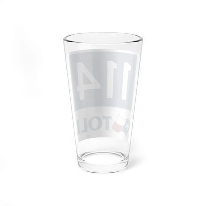 Toll Texas 114 new (Texas) (Road Sign) Pint Glass 16oz - Go Mug Yourself