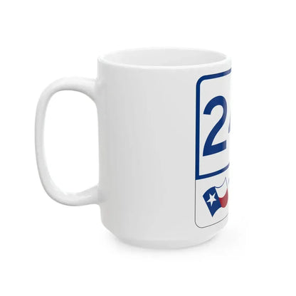 Toll Texas 249 (Texas) (Road Sign) White Coffee Mug - Go Mug Yourself