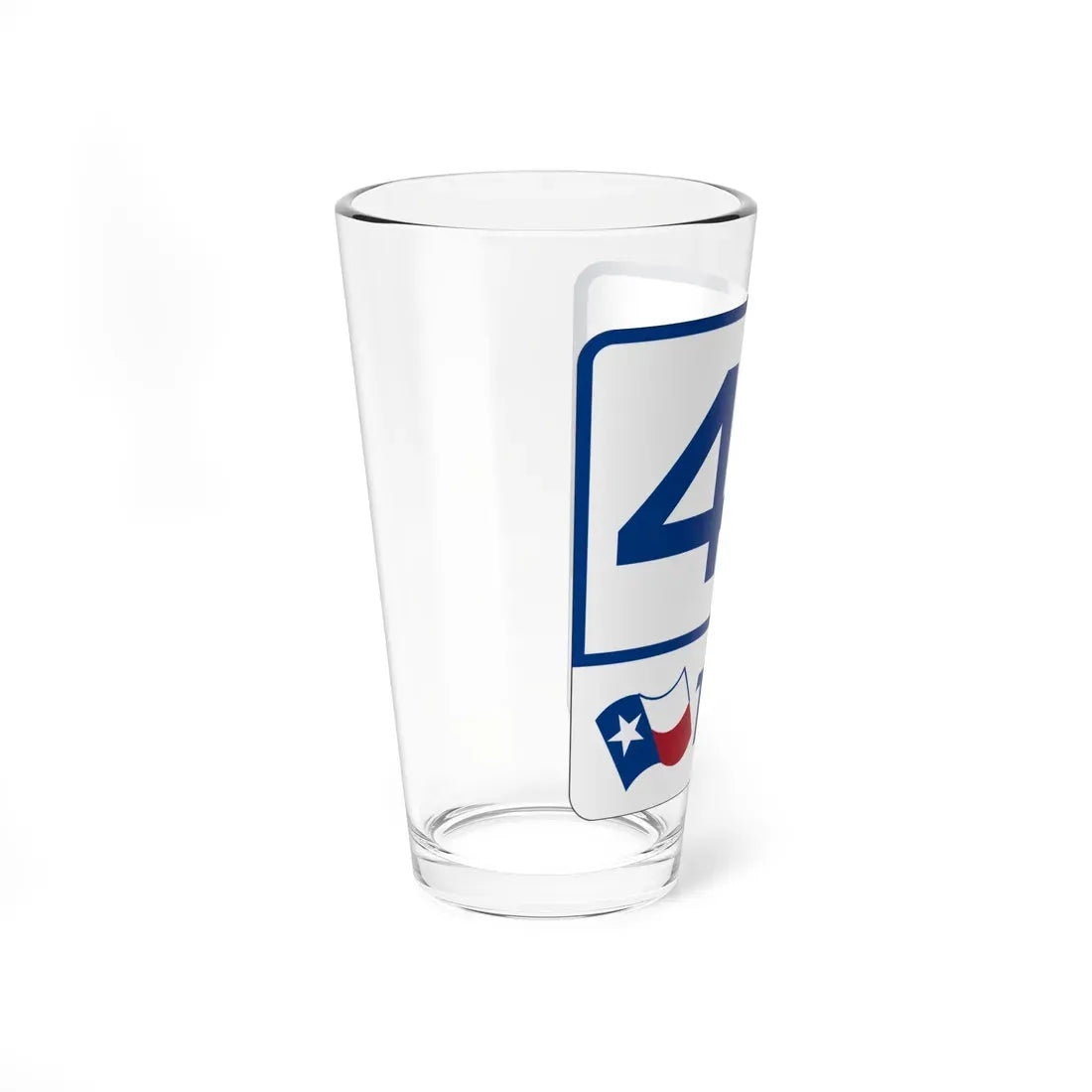 Toll Texas 49 (Texas) (Road Sign) Pint Glass 16oz - Go Mug Yourself