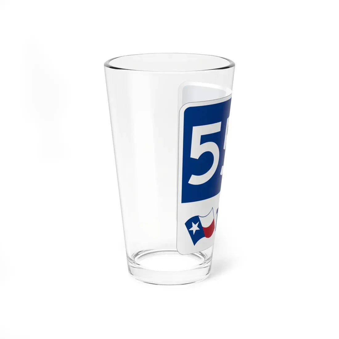 Toll Texas 550 new (Texas) (Road Sign) Pint Glass 16oz - Go Mug Yourself