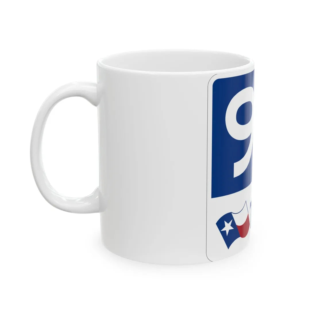 Toll Texas 99 new (Texas) (Road Sign) White Coffee Mug - Go Mug Yourself