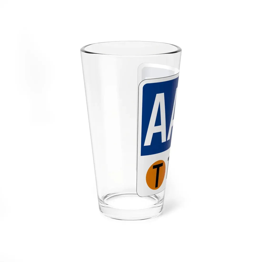 Toll Texas AATT new (Texas) (Road Sign) Pint Glass 16oz - Go Mug Yourself