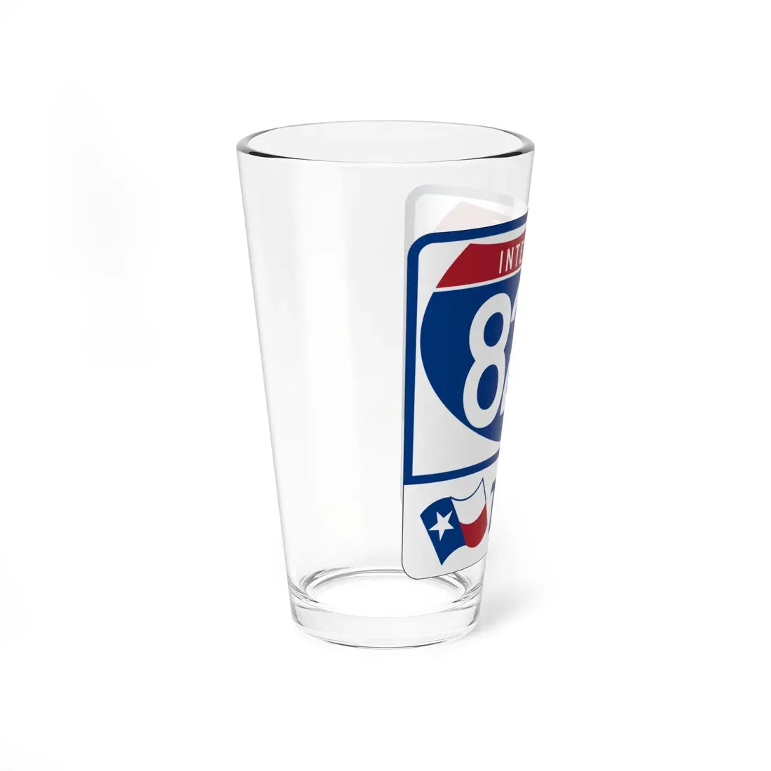Toll Texas Interstate Highway 820 (Texas) (Road Sign) Pint Glass 16oz - Go Mug Yourself