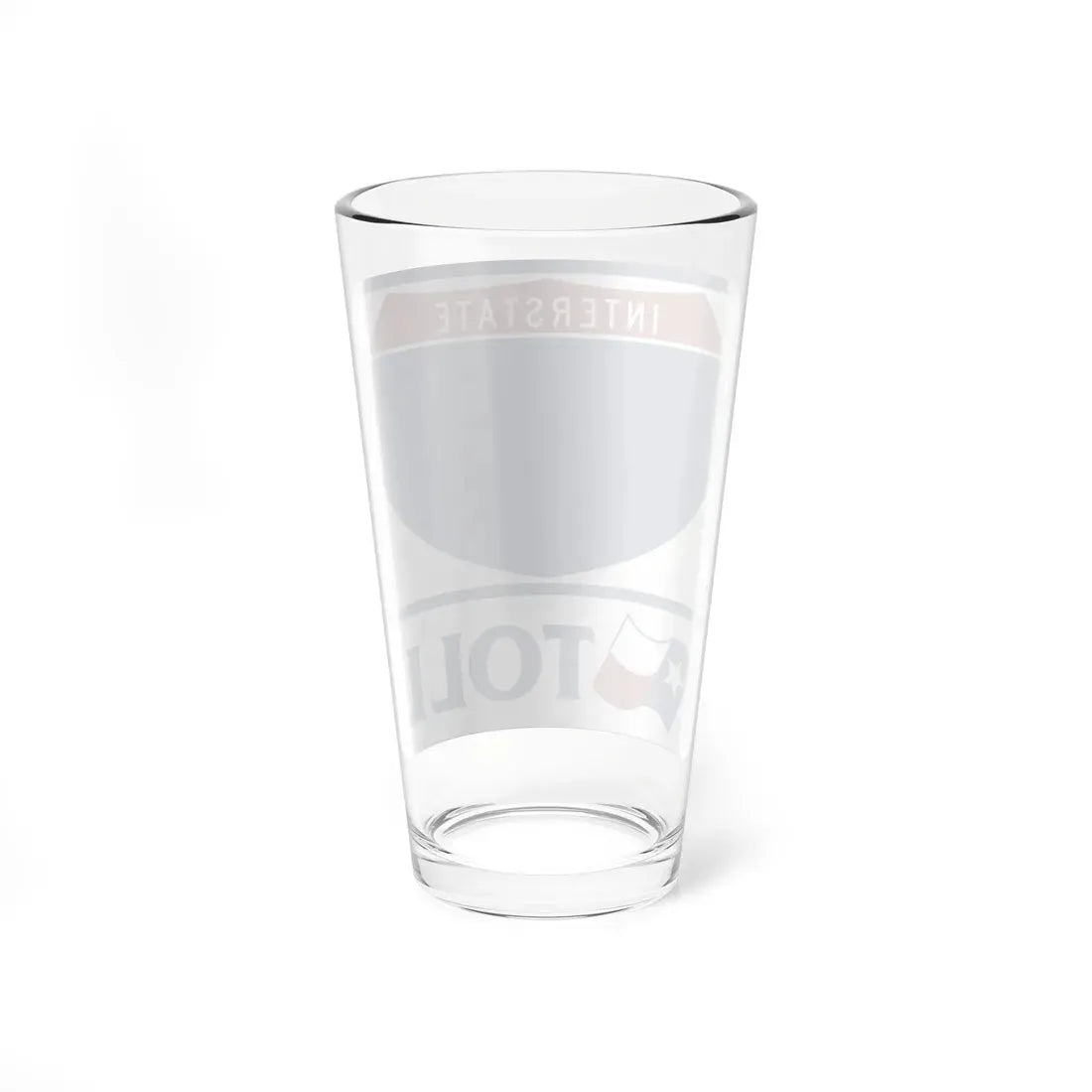 Toll Texas Interstate Highway blank (Texas) (Road Sign) Pint Glass 16oz - Go Mug Yourself