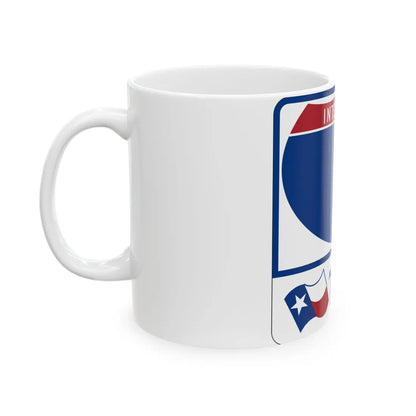 Toll Texas Interstate Highway blank (Texas) (Road Sign) White Coffee Mug - Go Mug Yourself