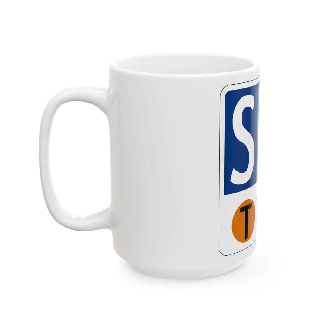 Toll Texas SRT new (Texas) (Road Sign) White Coffee Mug - Go Mug Yourself