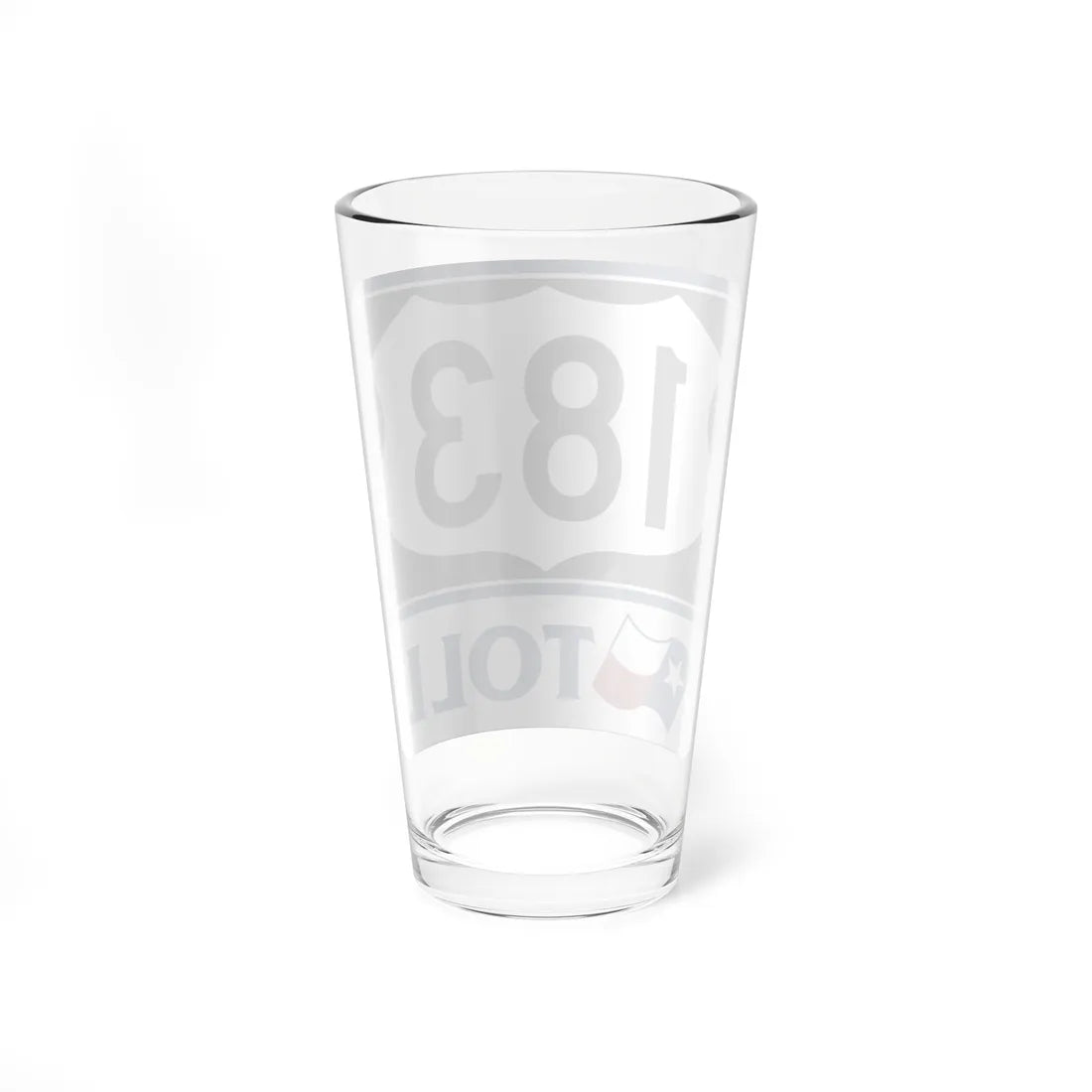 Toll Texas U.S. Highway 183 (Texas) (Road Sign) Pint Glass 16oz - Go Mug Yourself