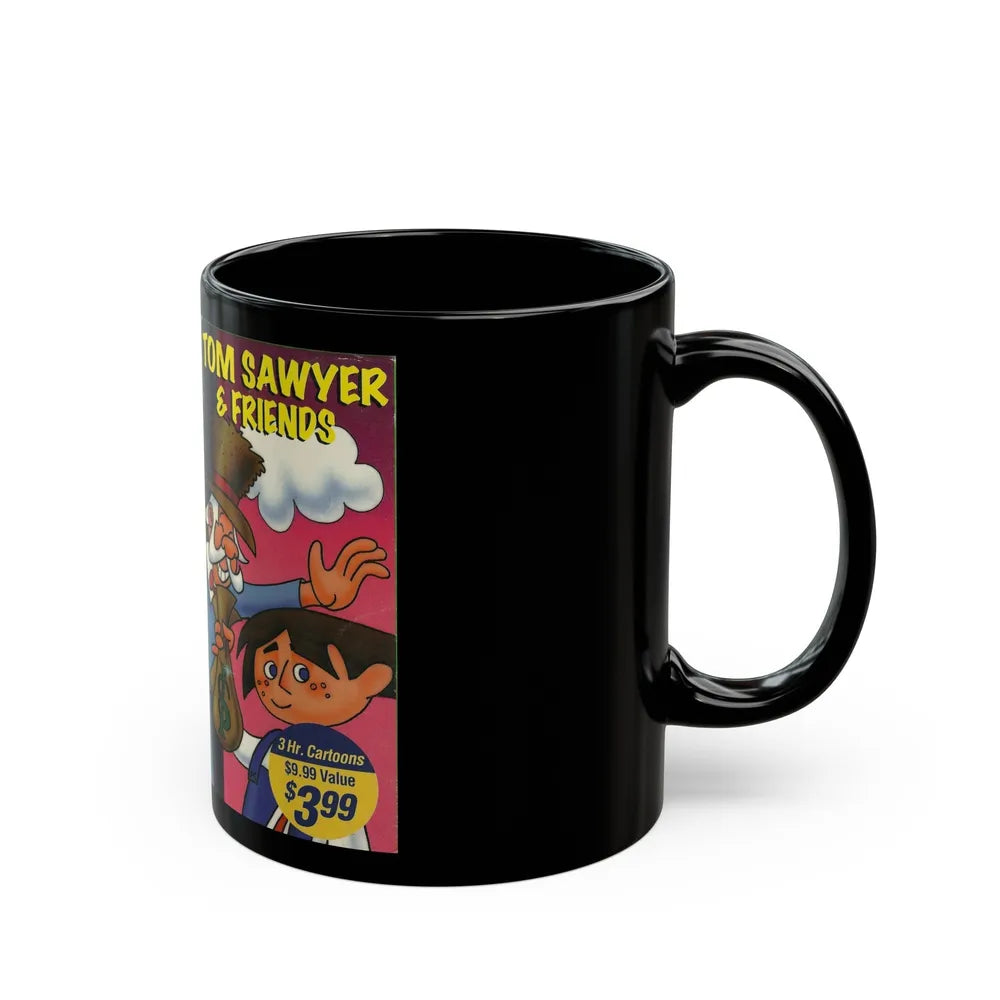 TOM SAWYER AND FRIENDS (VHS COVER) - Black Coffee Mug-Go Mug Yourself