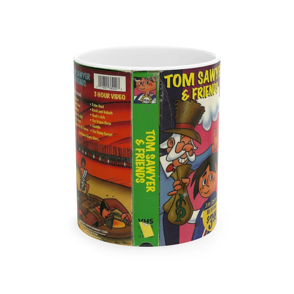 TOM SAWYER AND FRIENDS (VHS COVER) - White Coffee Mug-11oz-Go Mug Yourself