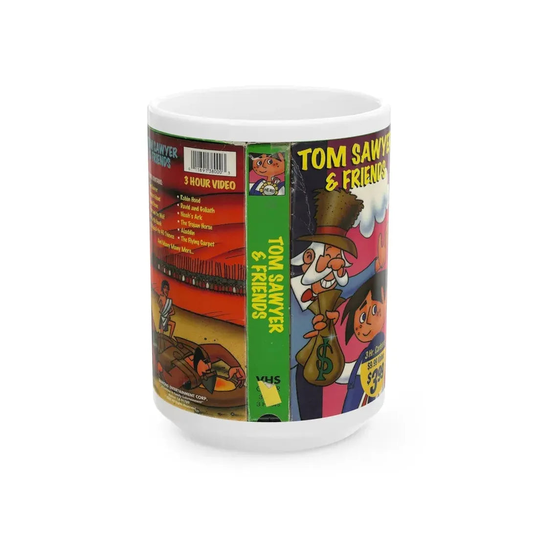 TOM SAWYER AND FRIENDS (VHS COVER) - White Coffee Mug 15oz - Go Mug Yourself