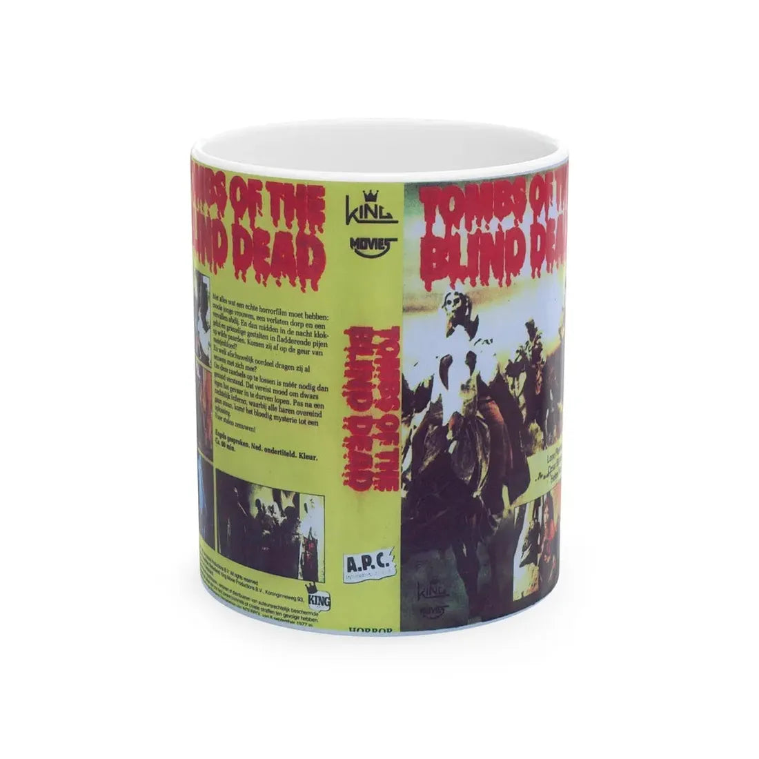 TOMBS OF THE BLIND DEAD (VHS COVER) - White Coffee Mug 11oz - Go Mug Yourself
