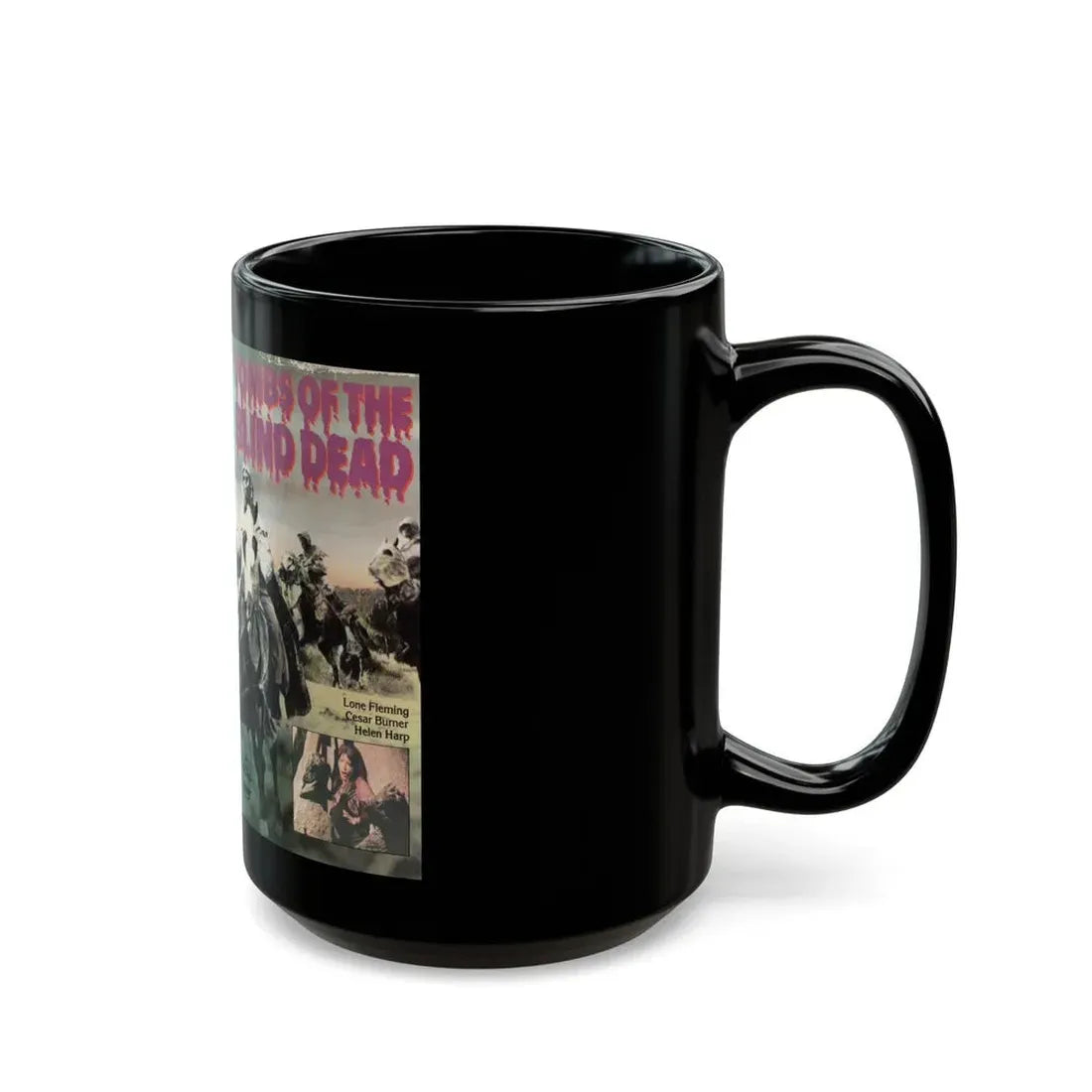 TOMBS OF THE BLIND ZOMBIES KING MOVIES (VHS COVER) - Black Coffee Mug - Go Mug Yourself