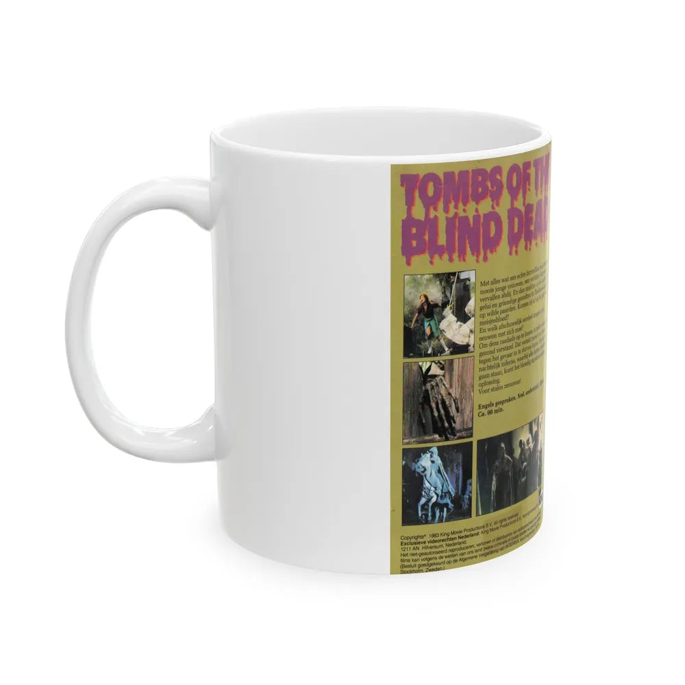 TOMBS OF THE BLIND ZOMBIES KING MOVIES (VHS COVER) - White Coffee Mug-Go Mug Yourself