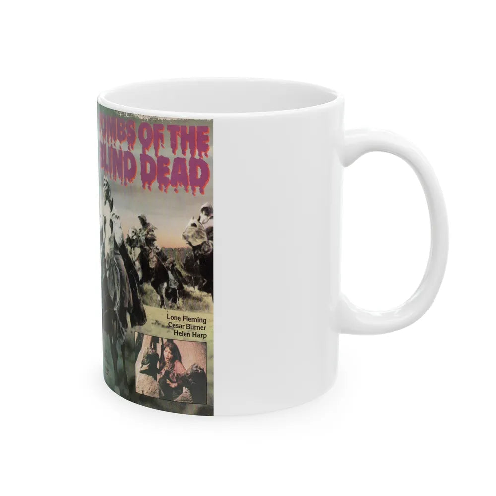 TOMBS OF THE BLIND ZOMBIES KING MOVIES (VHS COVER) - White Coffee Mug-Go Mug Yourself