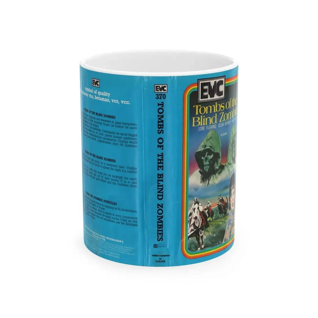 TOMBS OF THE BLIND ZOMBIES (VHS COVER) - White Coffee Mug 11oz - Go Mug Yourself