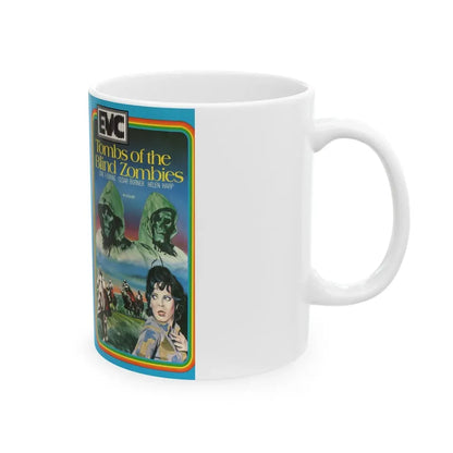 TOMBS OF THE BLIND ZOMBIES (VHS COVER) - White Coffee Mug - Go Mug Yourself