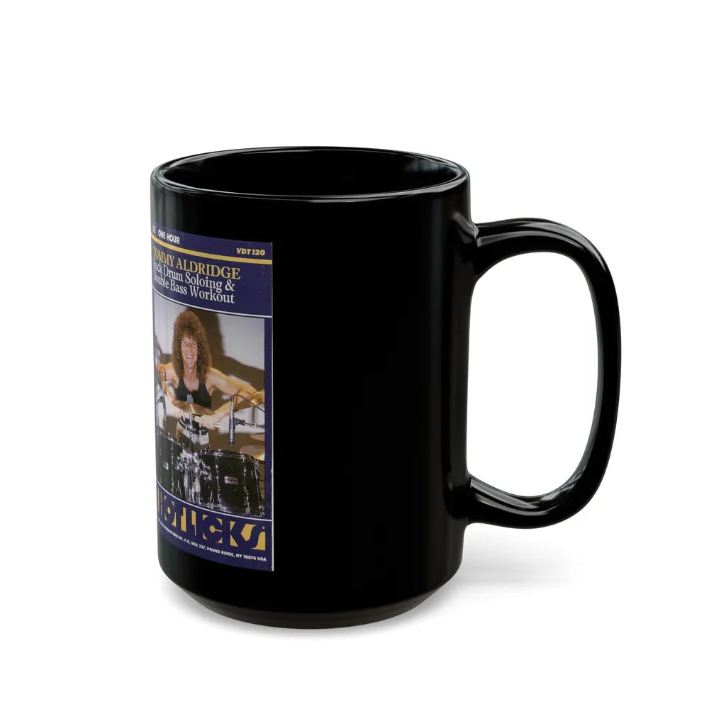 TOMMY ALDRIDGE HOT LICKS (VHS COVER) - Black Coffee Mug-Go Mug Yourself