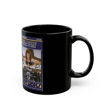 TOMMY ALDRIDGE ROCK DRUM SOLOING AND DOUBLE BASS WORKOUT (VHS COVER) - Black Coffee Mug-Go Mug Yourself