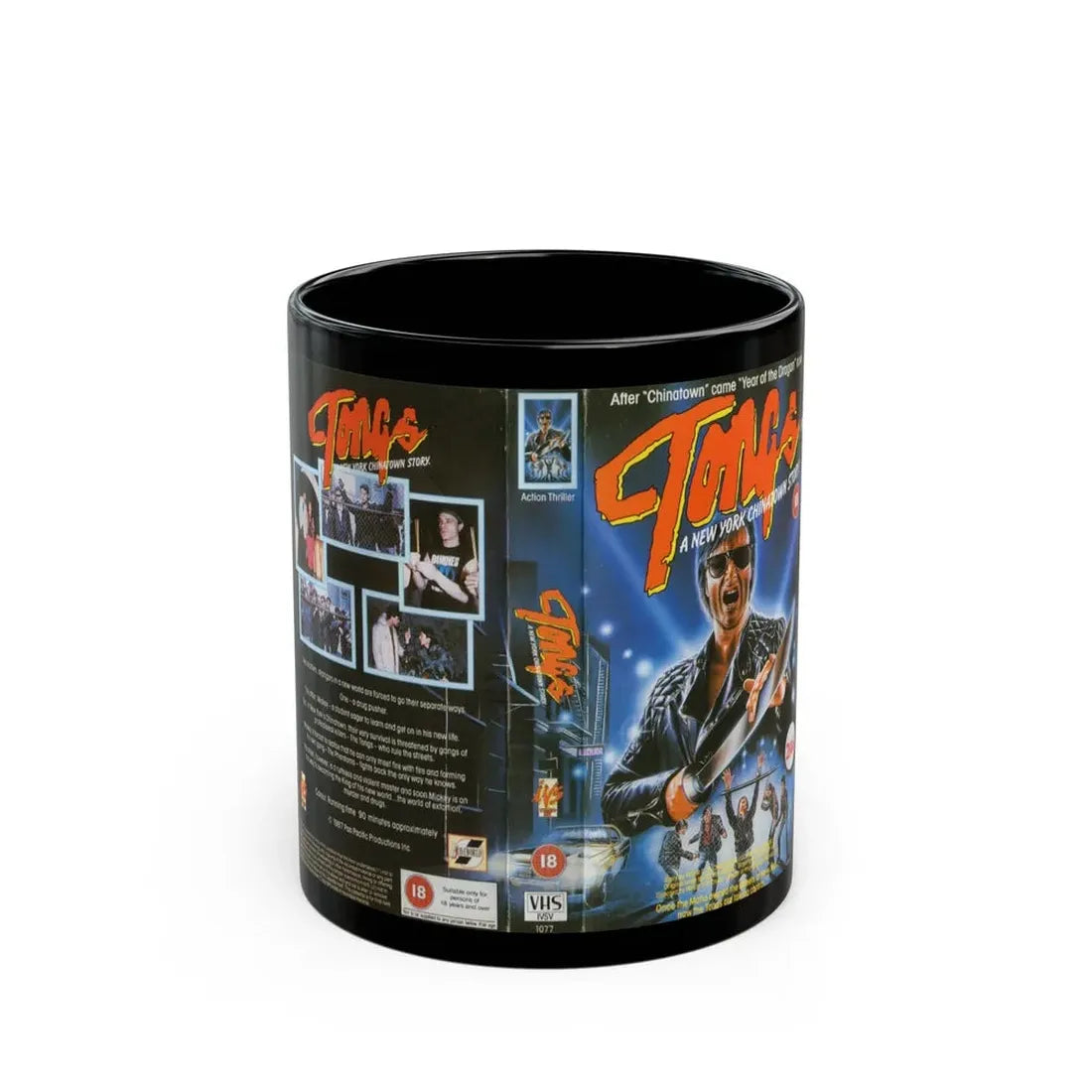 TONGS A NEW YORK CHINATOWN STORY (VHS COVER) - Black Coffee Mug 11oz - Go Mug Yourself
