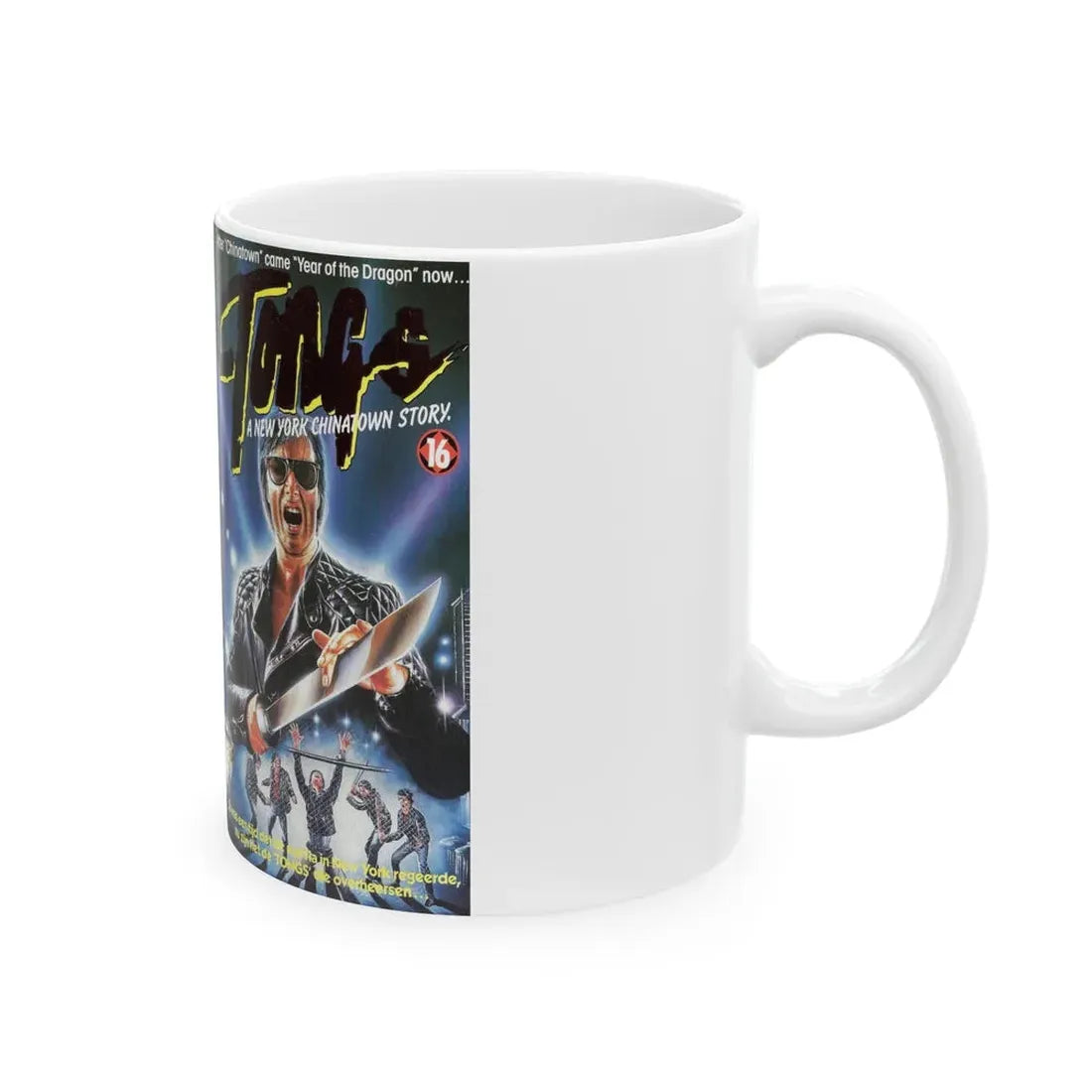 TONGS (VHS COVER) - White Coffee Mug - Go Mug Yourself