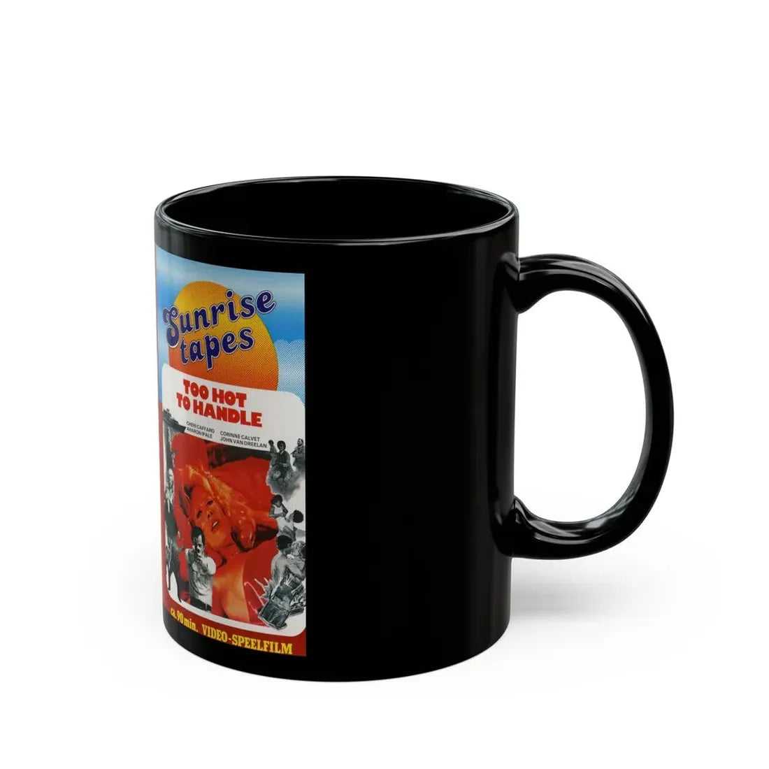 TOO HOT TO HANDLE (VHS COVER) - Black Coffee Mug - Go Mug Yourself