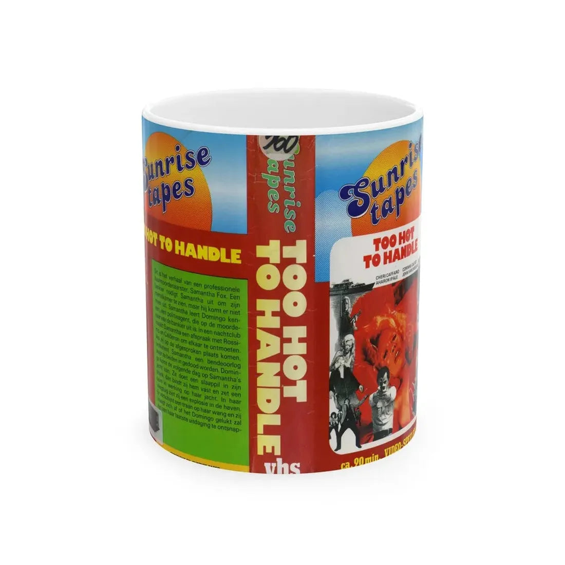 TOO HOT TO HANDLE (VHS COVER) - White Coffee Mug 11oz - Go Mug Yourself