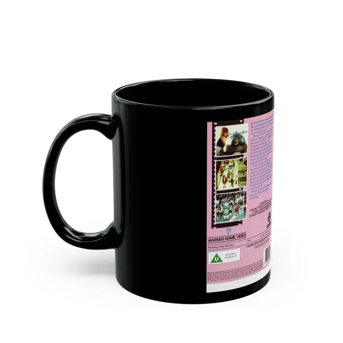 TOO MUCH THE ROBOT WITH A HEART (VHS COVER) - Black Coffee Mug - Go Mug Yourself