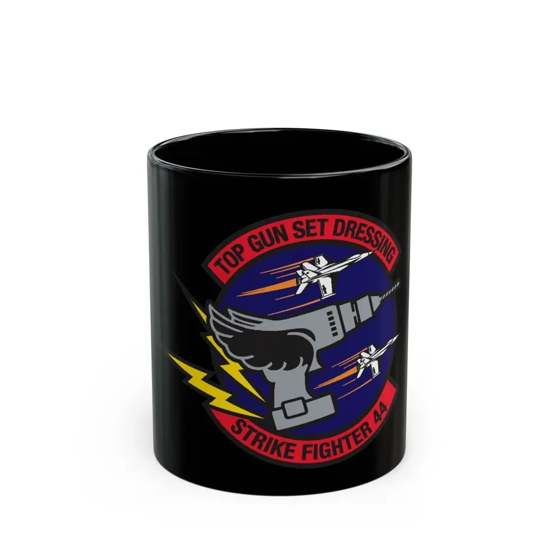Top Gun Strike Fiighter 44 (U.S. Navy) Black Coffee Mug 11oz - Go Mug Yourself