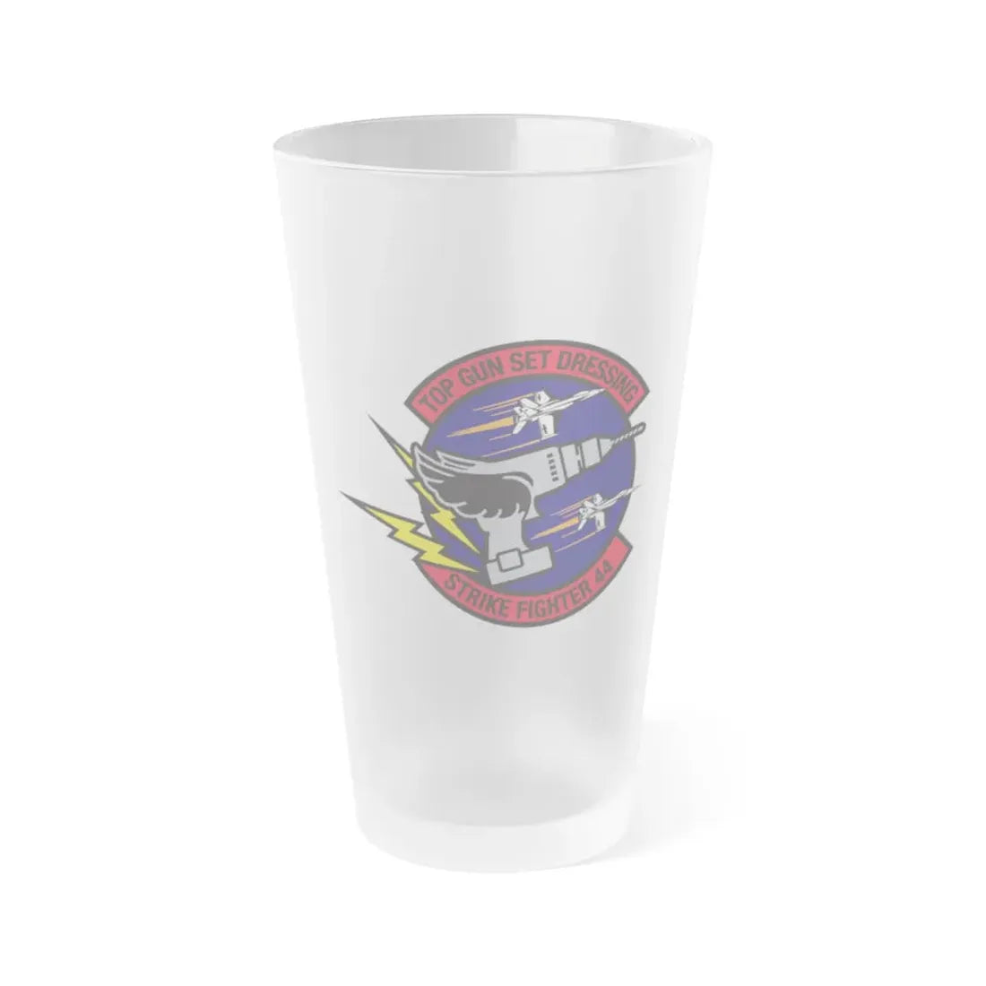 Top Gun Strike Fiighter 44 (U.S. Navy) Frosted Pint Glass 16oz Default Title - Go Mug Yourself