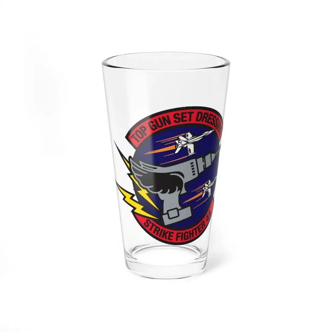 Top Gun Strike Fiighter 44 (U.S. Navy) Pint Glass 16oz 16oz - Go Mug Yourself