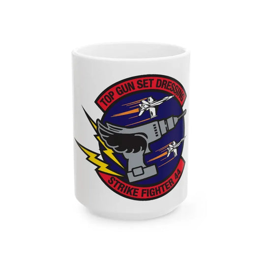 Top Gun Strike Fiighter 44 (U.S. Navy) White Coffee Mug 15oz - Go Mug Yourself