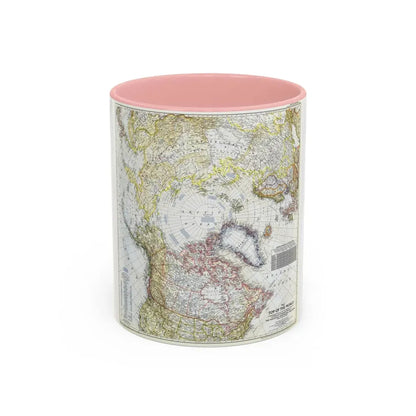Top Of The World (1949) (Map) Accent Coffee Mug 11oz Pink - Go Mug Yourself