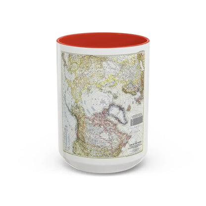 Top Of The World (1949) (Map) Accent Coffee Mug 15oz Red - Go Mug Yourself