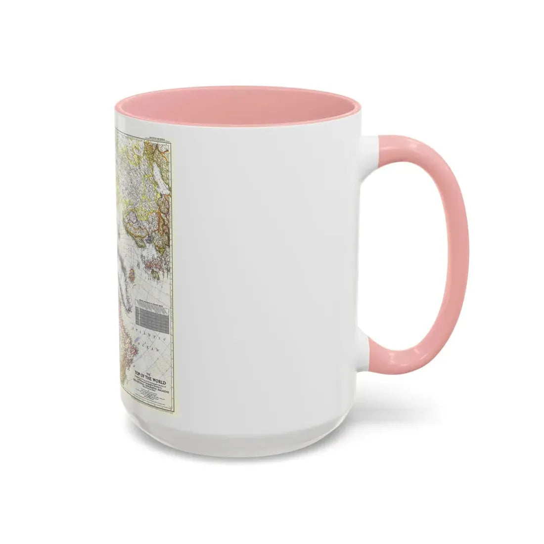 Top Of The World (1949) (Map) Accent Coffee Mug - Go Mug Yourself