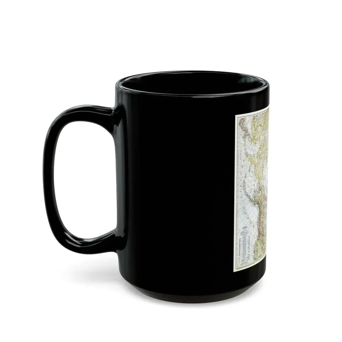 Top Of The World (1949) (Map) Black Coffee Mug - Go Mug Yourself