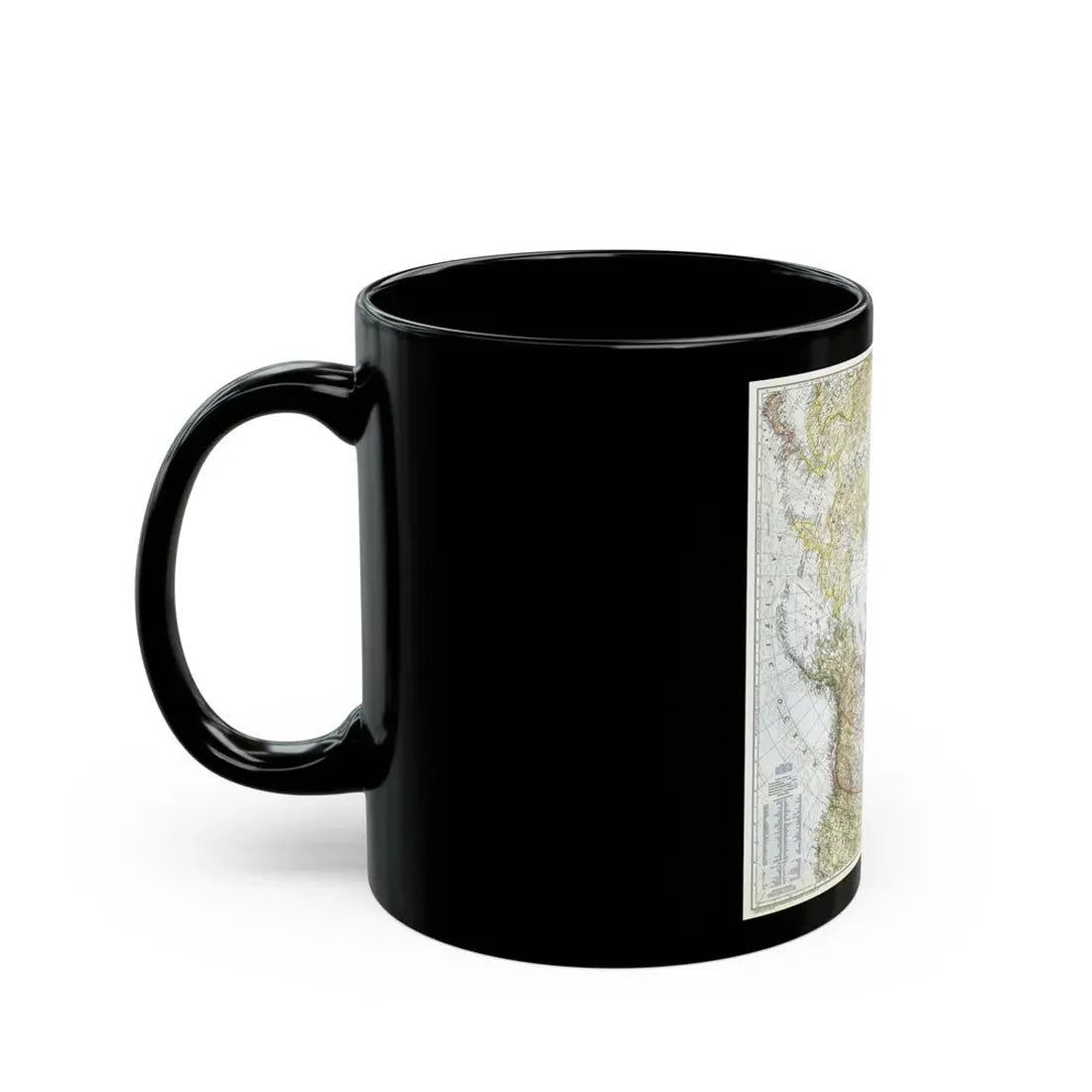 Top Of The World (1949) (Map) Black Coffee Mug - Go Mug Yourself