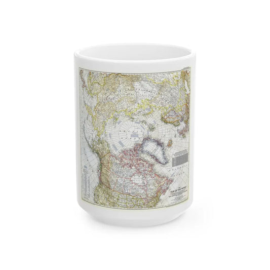 Top Of The World (1949) (Map) White Coffee Mug-15oz-Go Mug Yourself