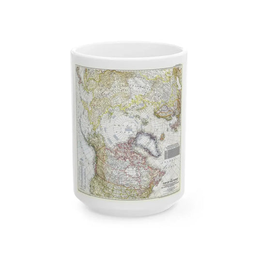 Top Of The World (1949) (Map) White Coffee Mug 15oz - Go Mug Yourself