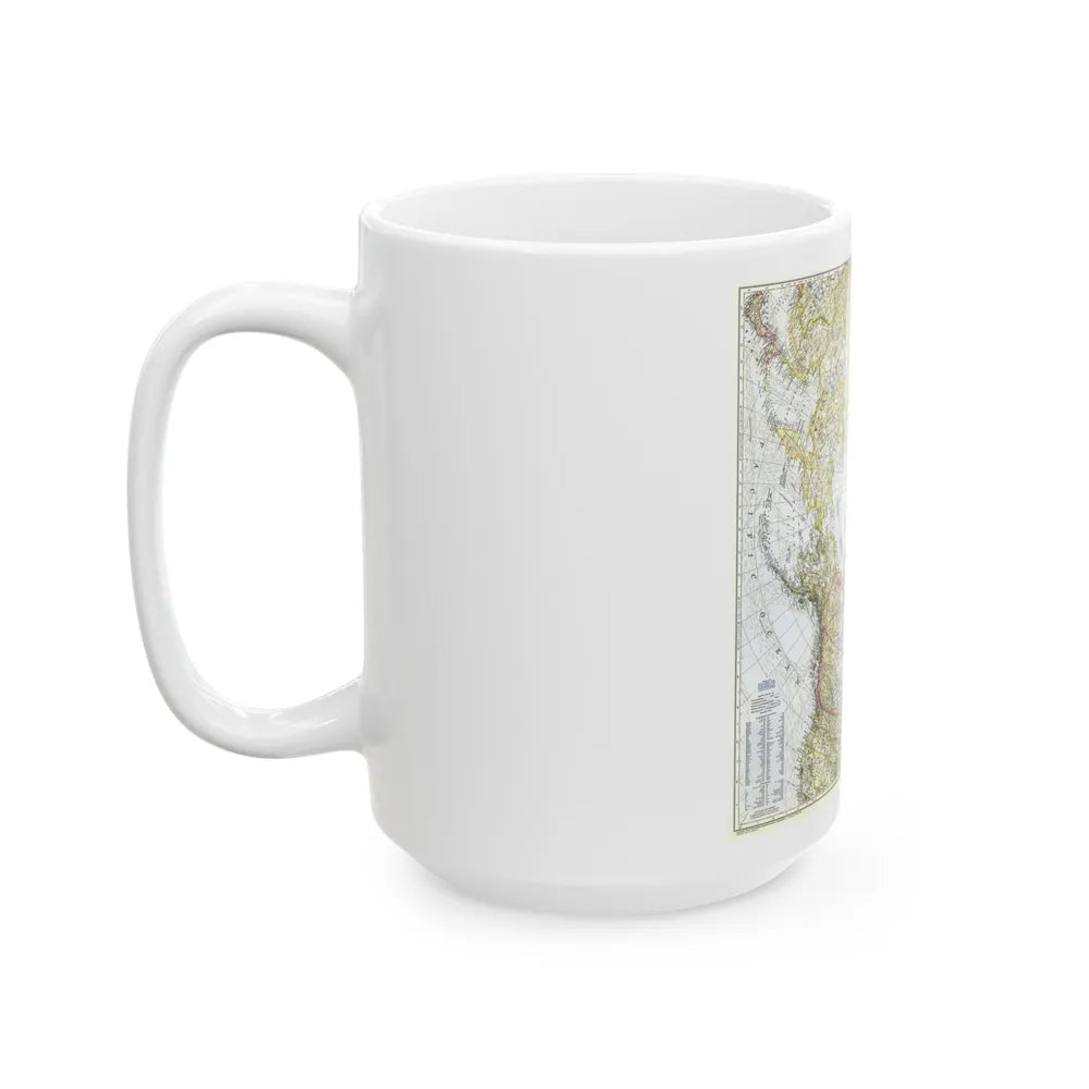 Top Of The World (1949) (Map) White Coffee Mug-Go Mug Yourself