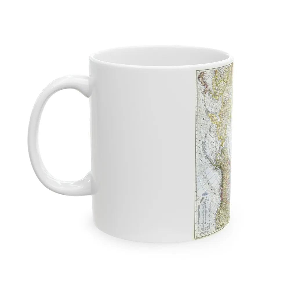 Top Of The World (1949) (Map) White Coffee Mug-Go Mug Yourself