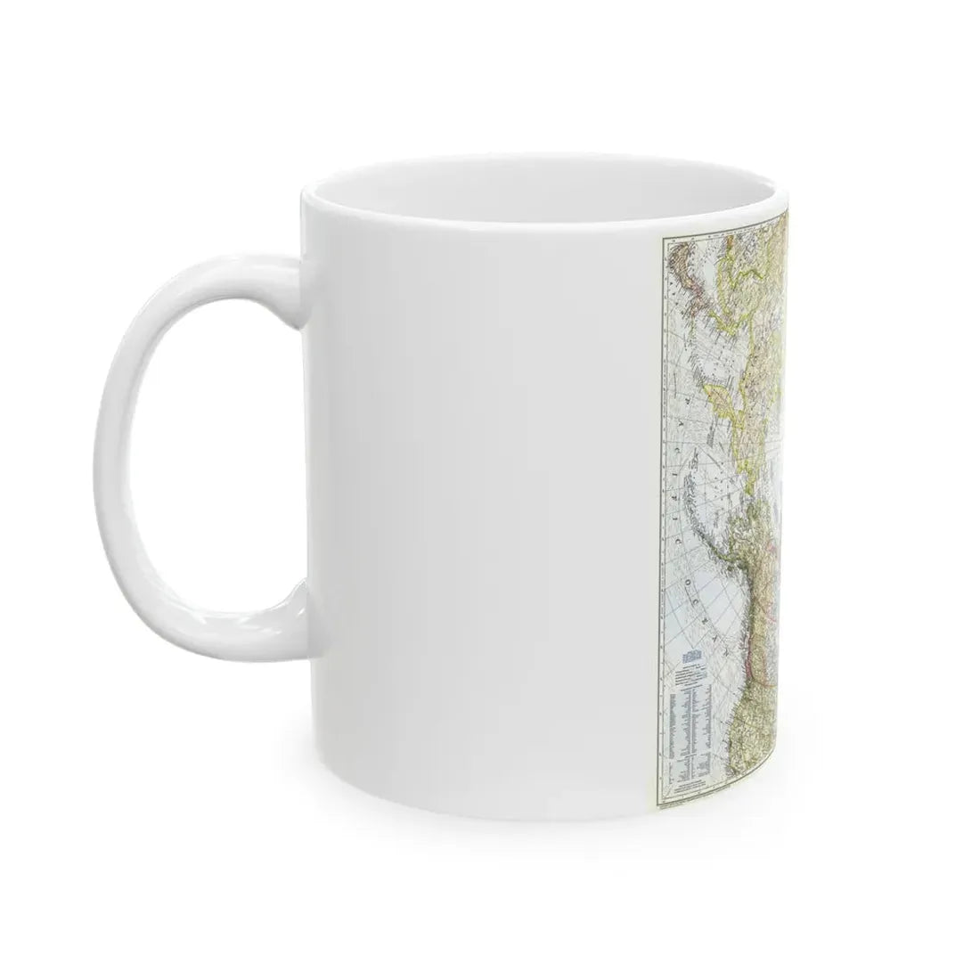 Top Of The World (1949) (Map) White Coffee Mug - Go Mug Yourself