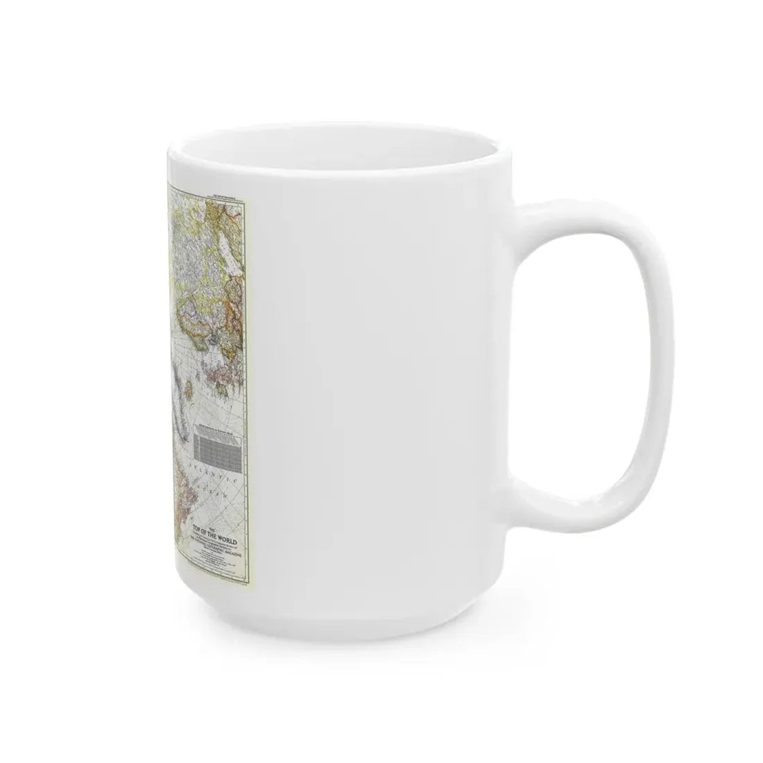 Top Of The World (1949) (Map) White Coffee Mug - Go Mug Yourself