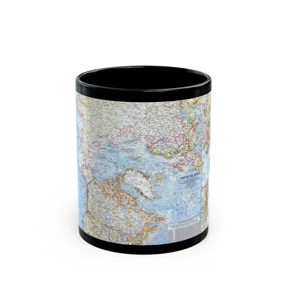 Top Of The World (1965) (Map) Black Coffee Mug-11oz-Go Mug Yourself