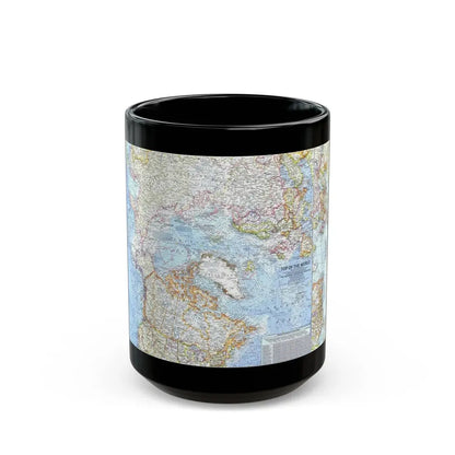 Top Of The World (1965) (Map) Black Coffee Mug 15oz - Go Mug Yourself