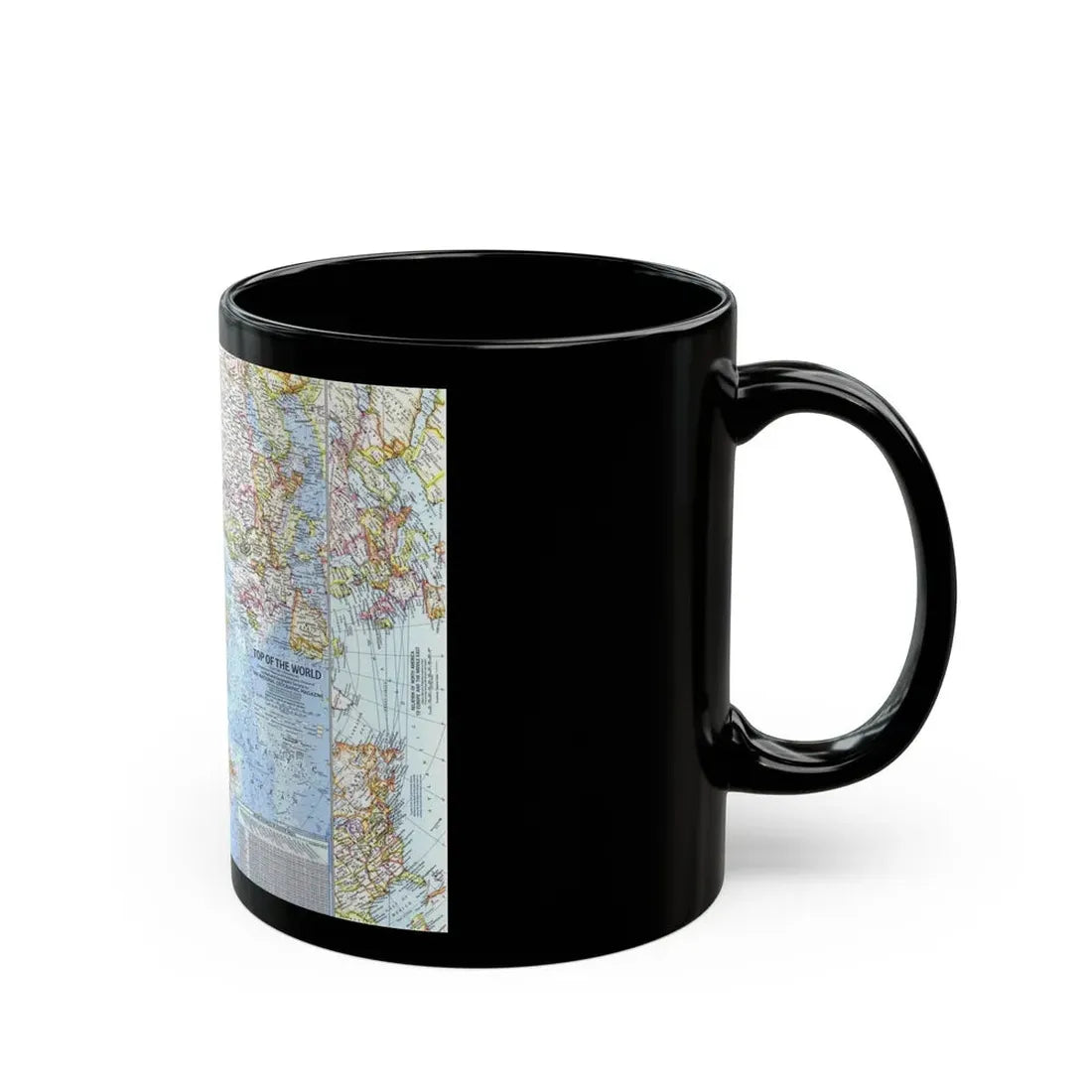Top Of The World (1965) (Map) Black Coffee Mug - Go Mug Yourself