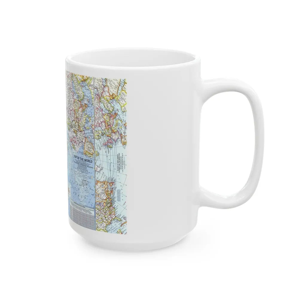 Top Of The World (1965) (Map) White Coffee Mug-Go Mug Yourself